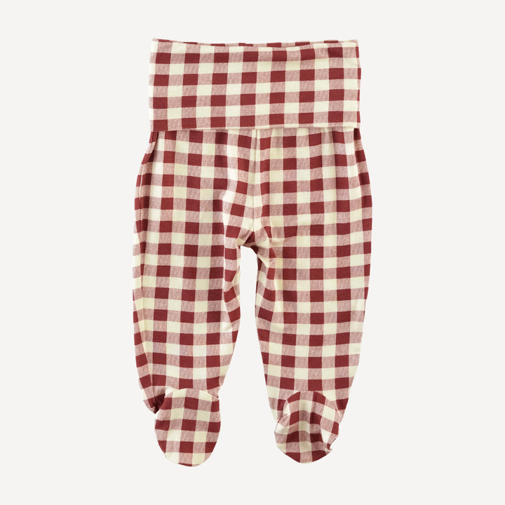 wrap layette set | berry gingham | bamboo