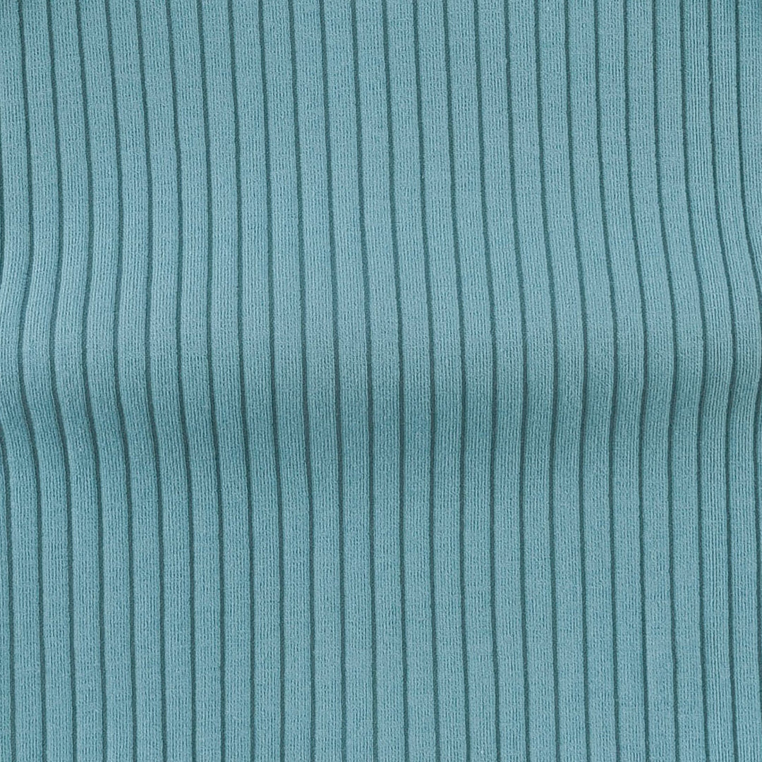 kanga hooded sport shortie | blue smoke | organic cotton wide rib