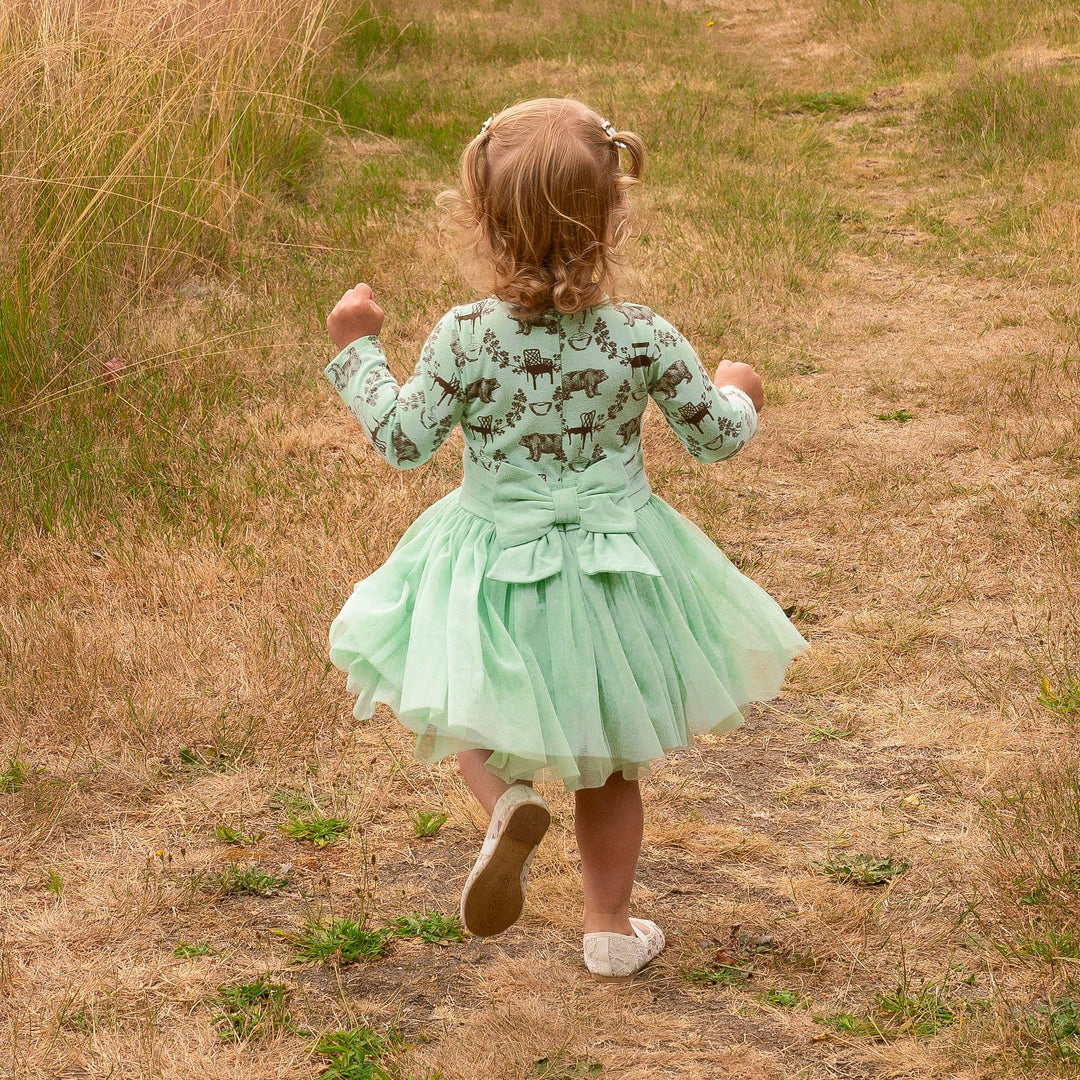 long sleeve classic tulle ballet dress | bears & chairs | organic cotton jersey
