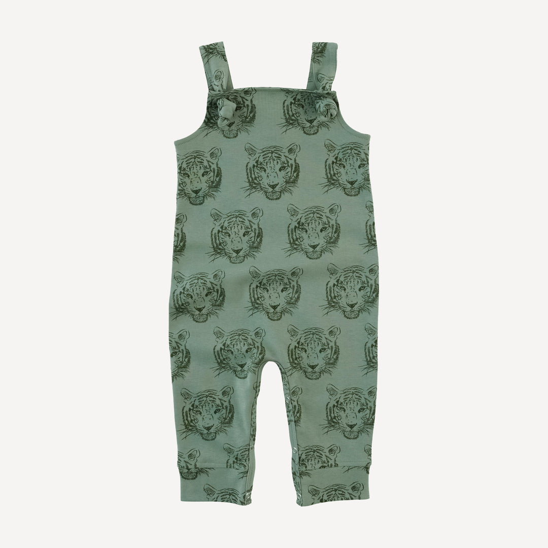 tie overall jumpsuit | iceberg tigers | organic cotton interlock