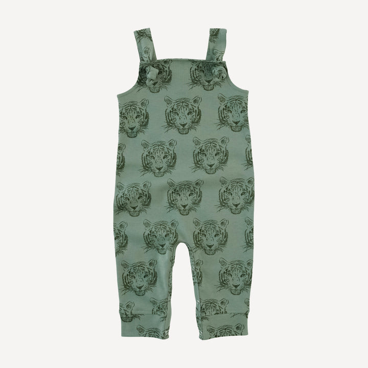 tie overall jumpsuit | iceberg tigers | organic cotton interlock