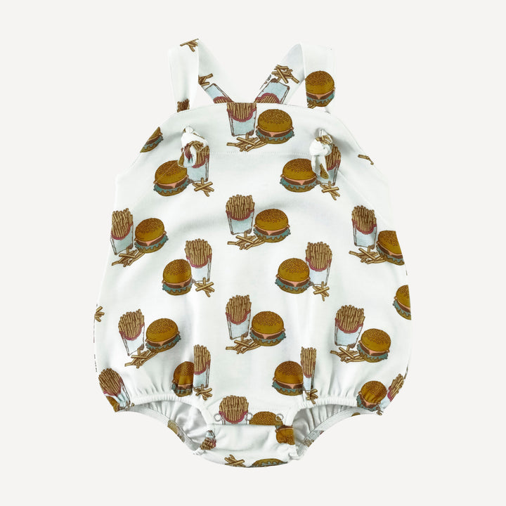knot tie country bubble | burger & fries | organic cotton interlock
