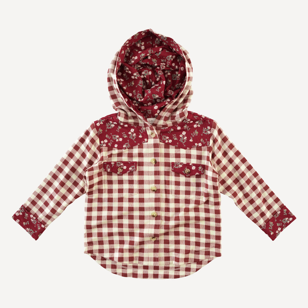 cowboy shacket | berry gingham | bamboo