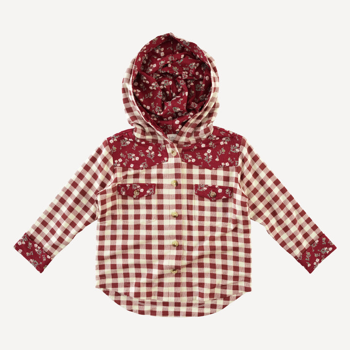 cowboy shacket | berry gingham | bamboo