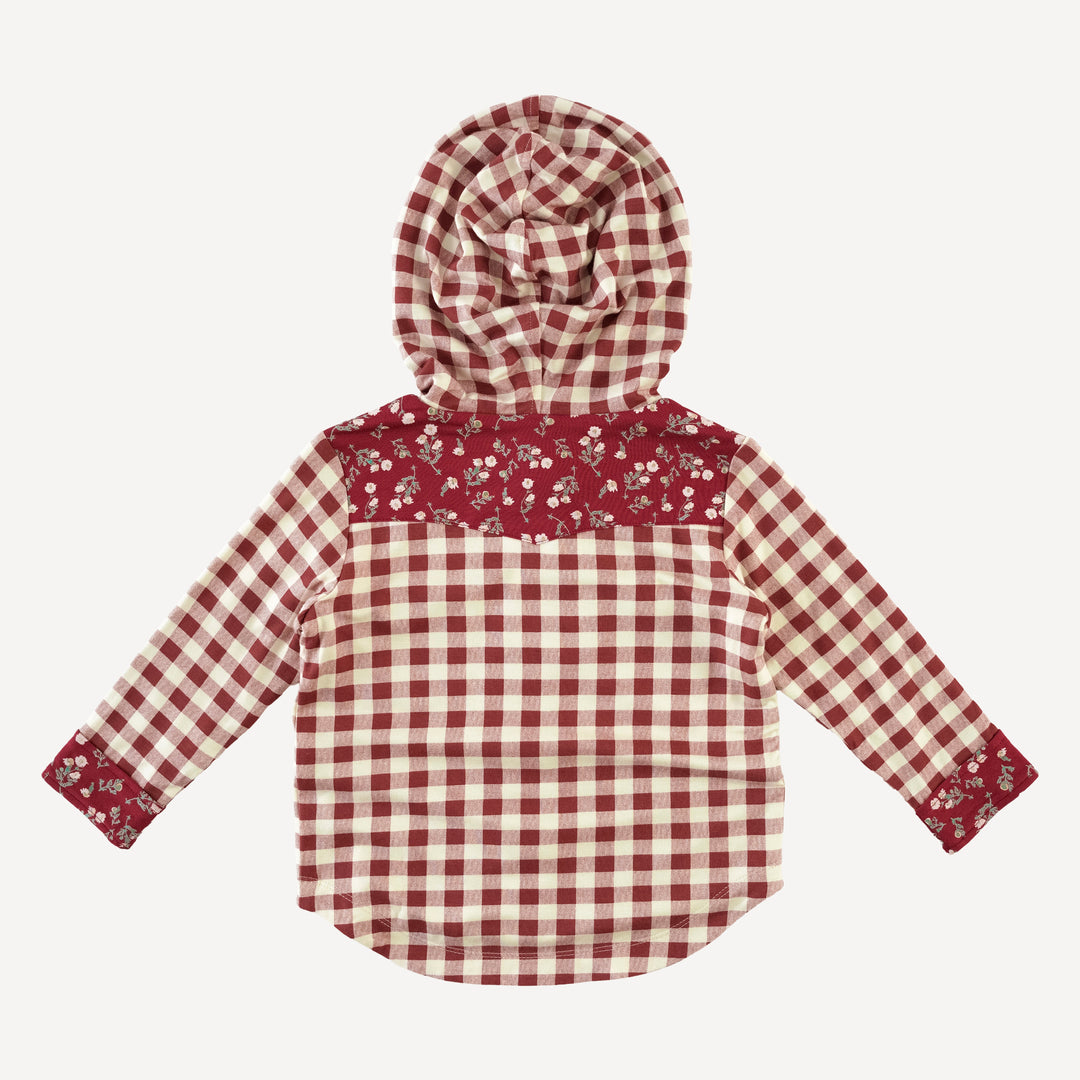 cowboy shacket | berry gingham | bamboo