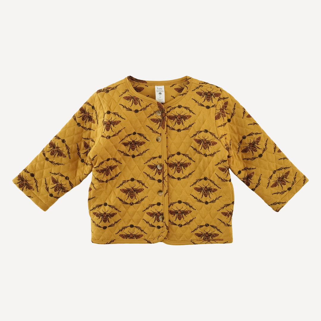 quilted jacket | golden floral bee | bamboo