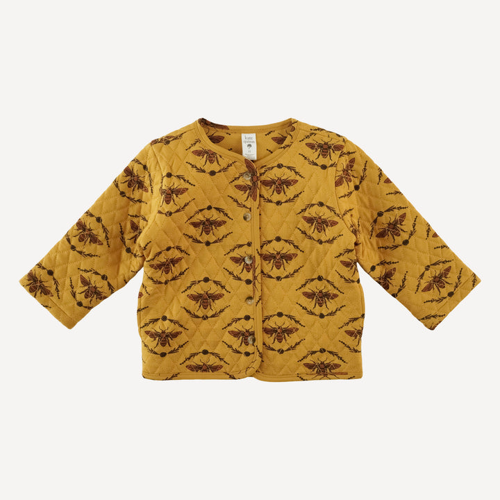 quilted jacket | golden floral bee | bamboo
