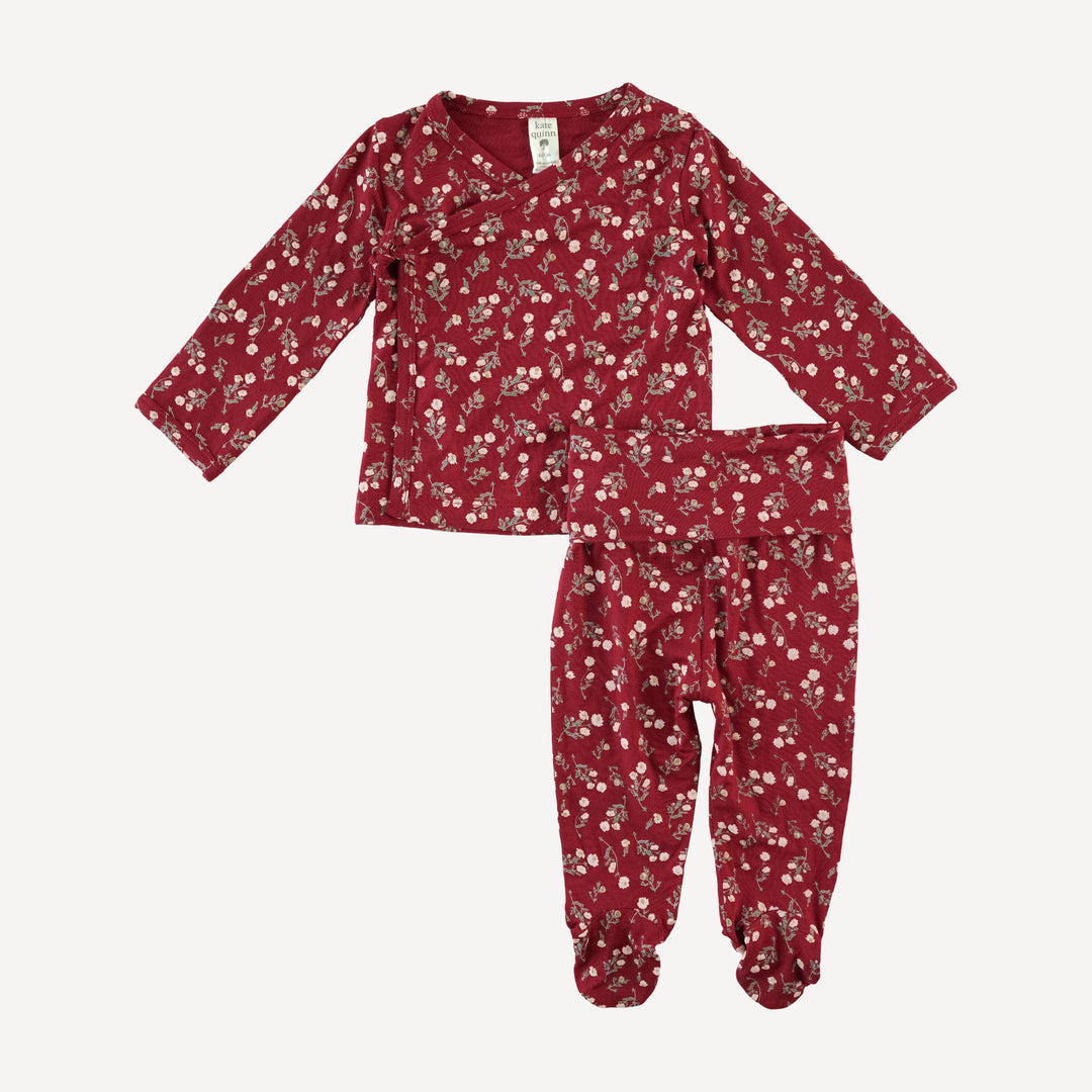 wrap layette set | garden tiny chamomile | bamboo