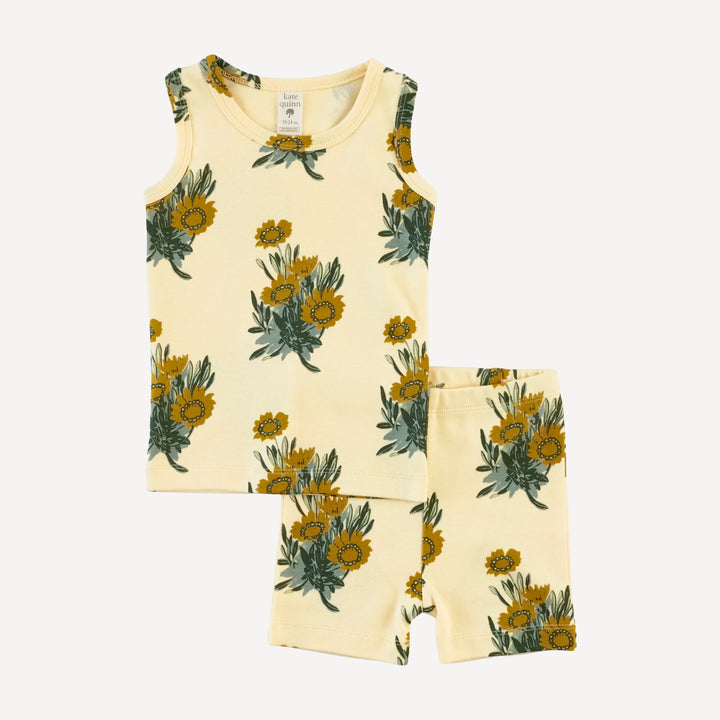 tank shortie pj set | calendula | organic cotton interlock
