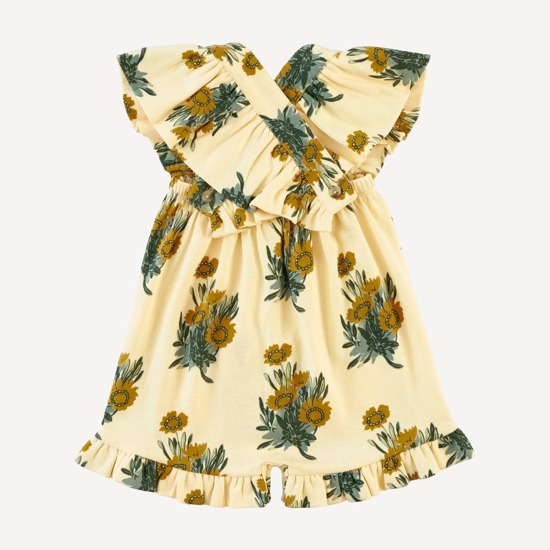 ruffle strap shortie | calendula | organic cotton interlock