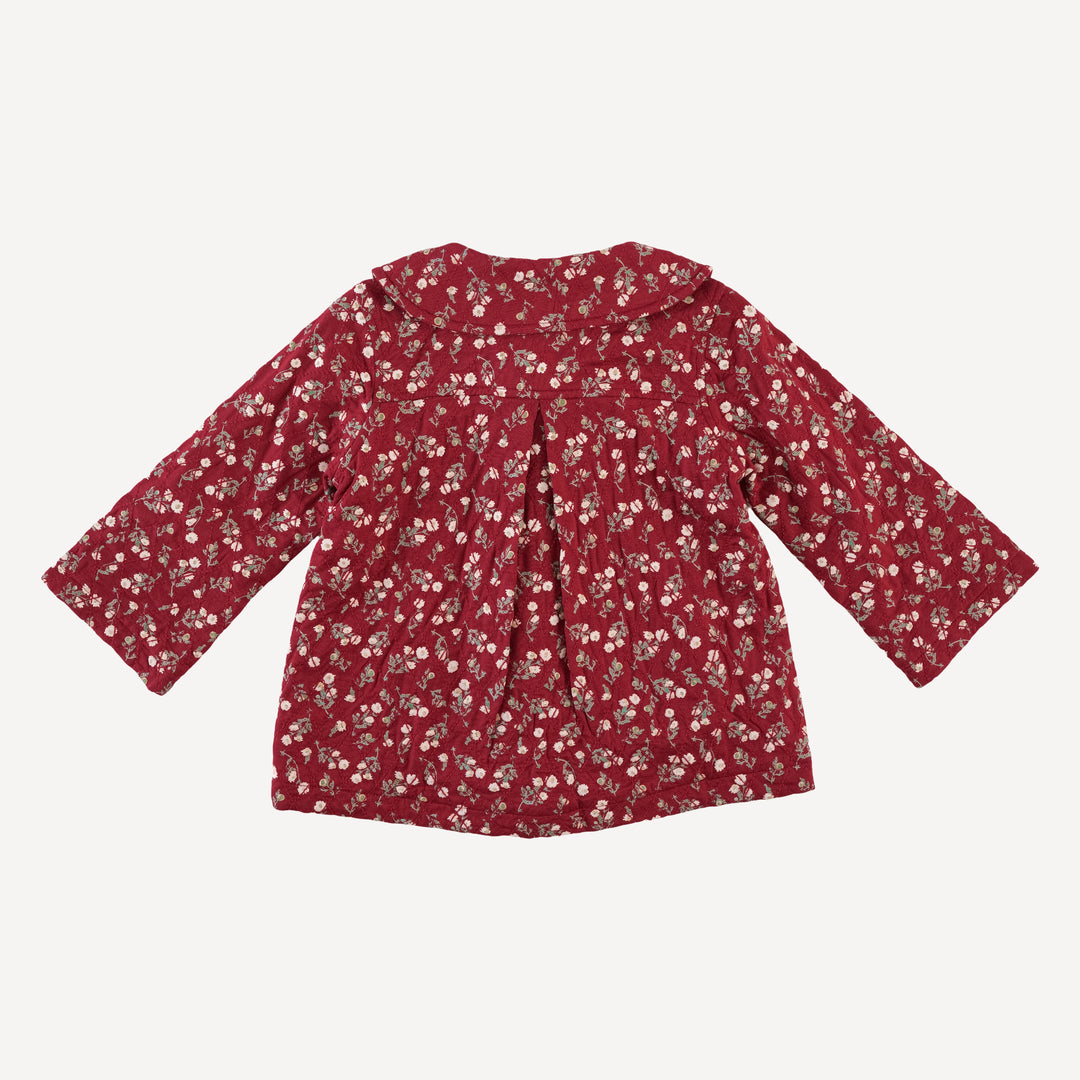 quilted peter pan swing jacket | garden tiny chamomile | bamboo