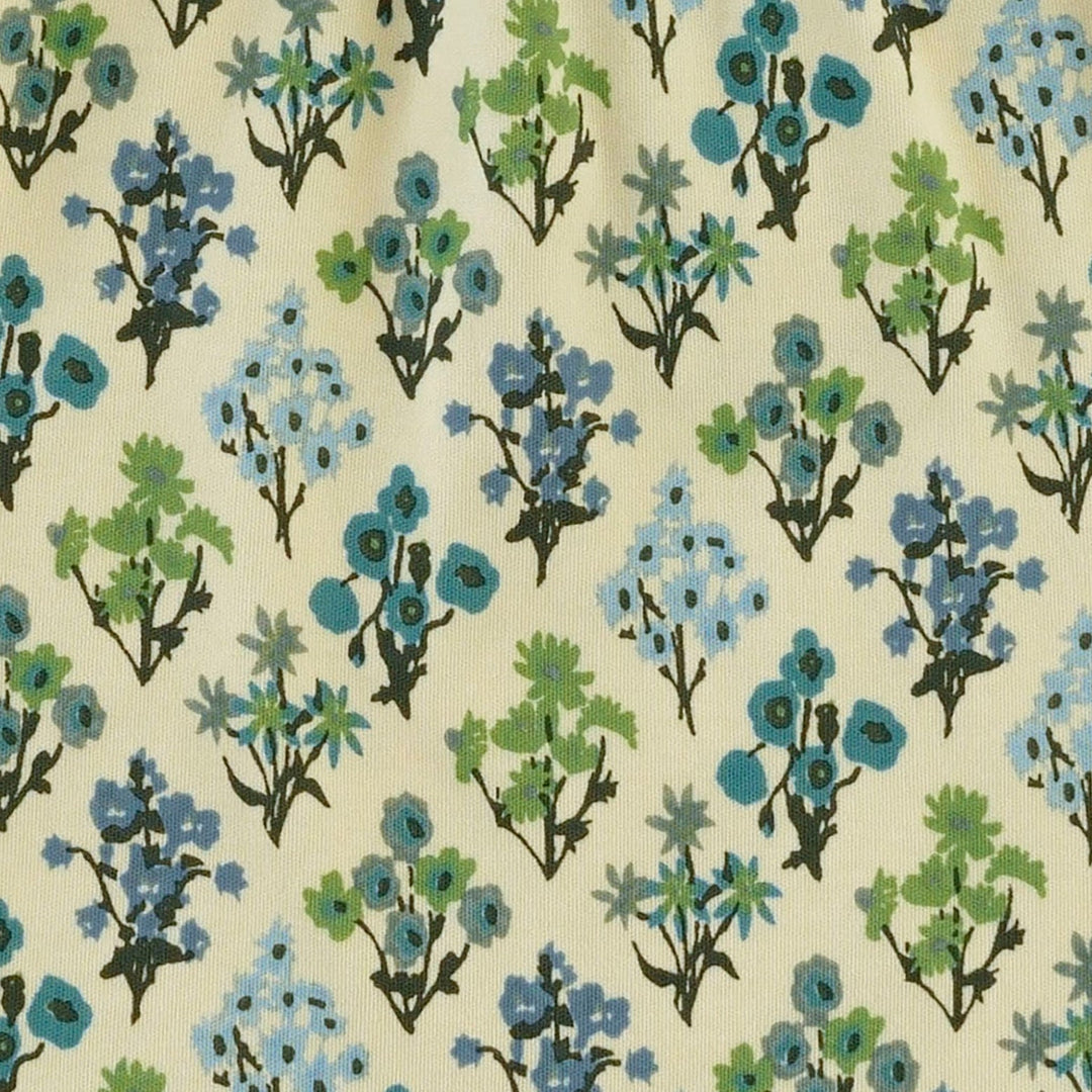 single layer blanket | blue floral bouquet | organic cotton interlock