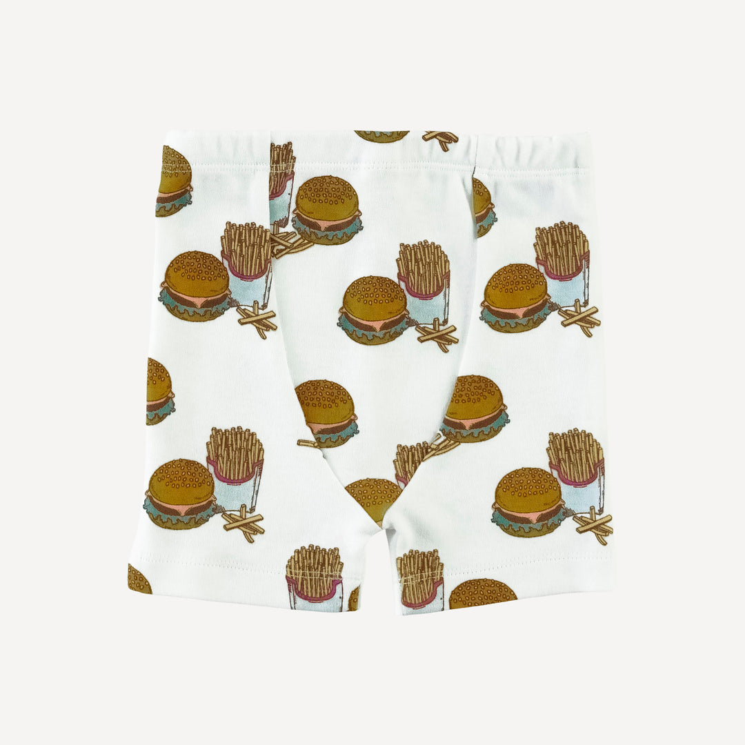 tank shortie pj set | burger & fries | organic cotton interlock