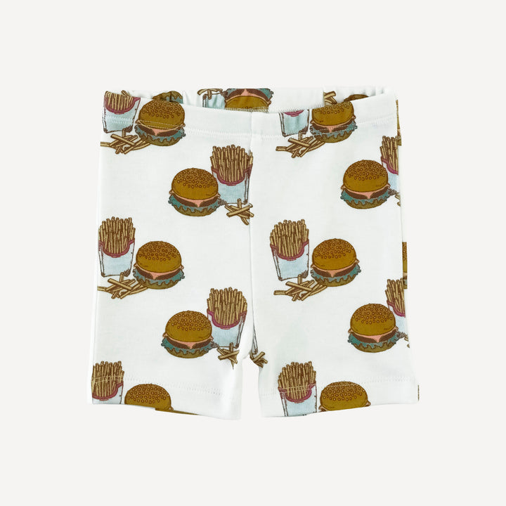tank shortie pj set | burger & fries | organic cotton interlock