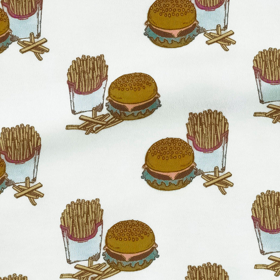 classic panda pant | burger & fries | organic cotton interlock