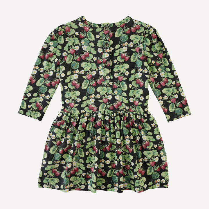 long puff sleeve drop waist dress | strawberry vine | bamboo