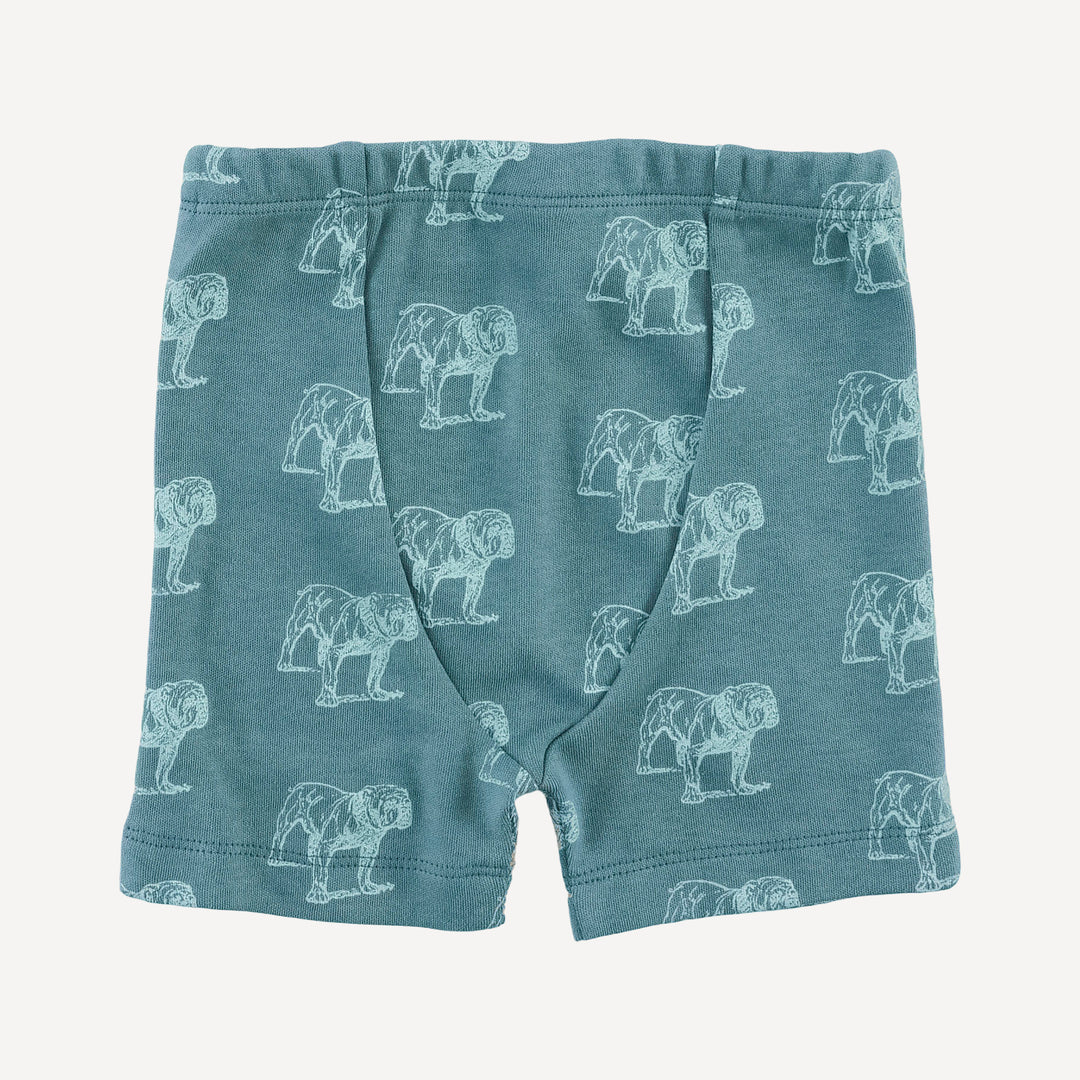 tank shortie pj set | blue bulldog | organic cotton interlock