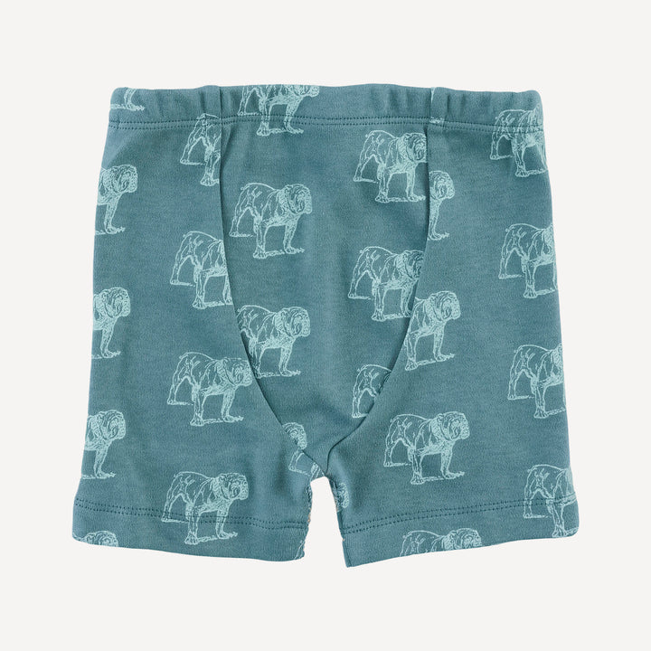 tank shortie pj set | blue bulldog | organic cotton interlock
