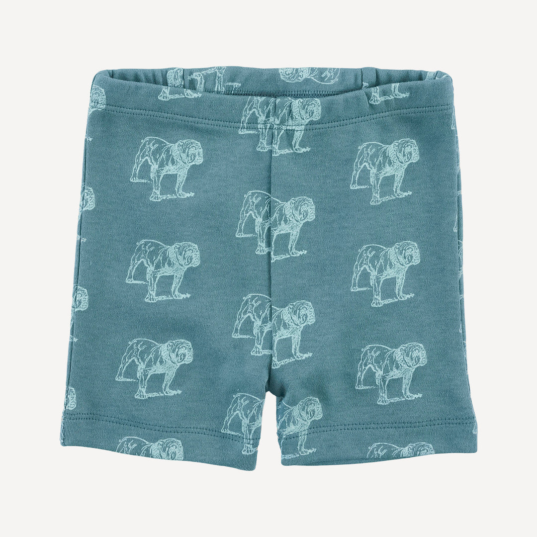 tank shortie pj set | blue bulldog | organic cotton interlock