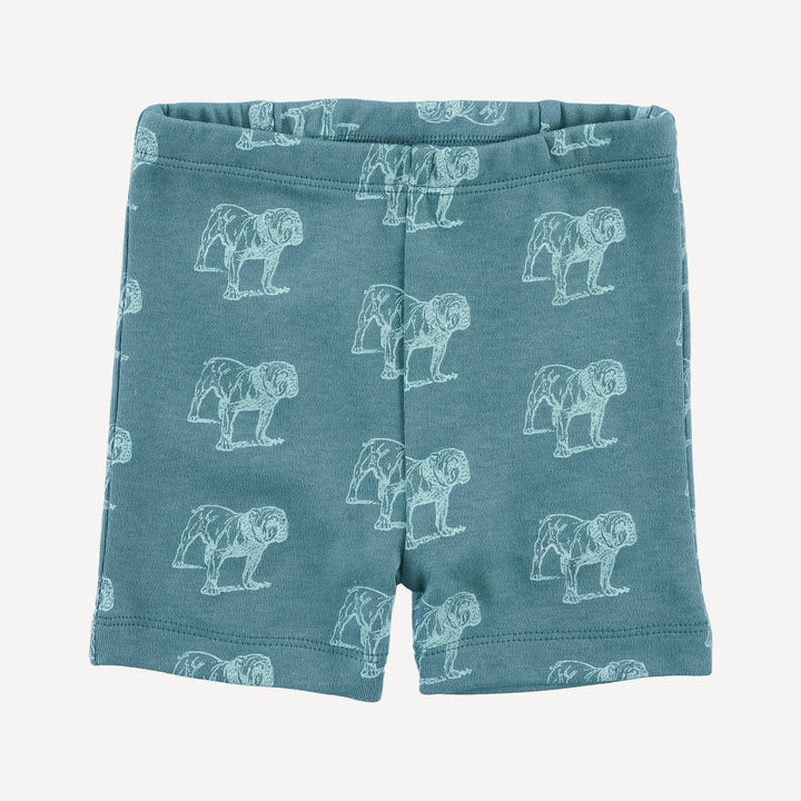 tank shortie pj set | blue bulldog | organic cotton interlock