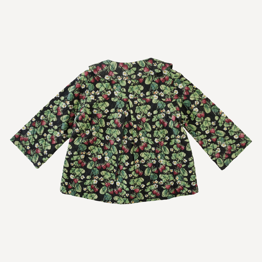quilted peter pan swing jacket | strawberry vine | bamboo