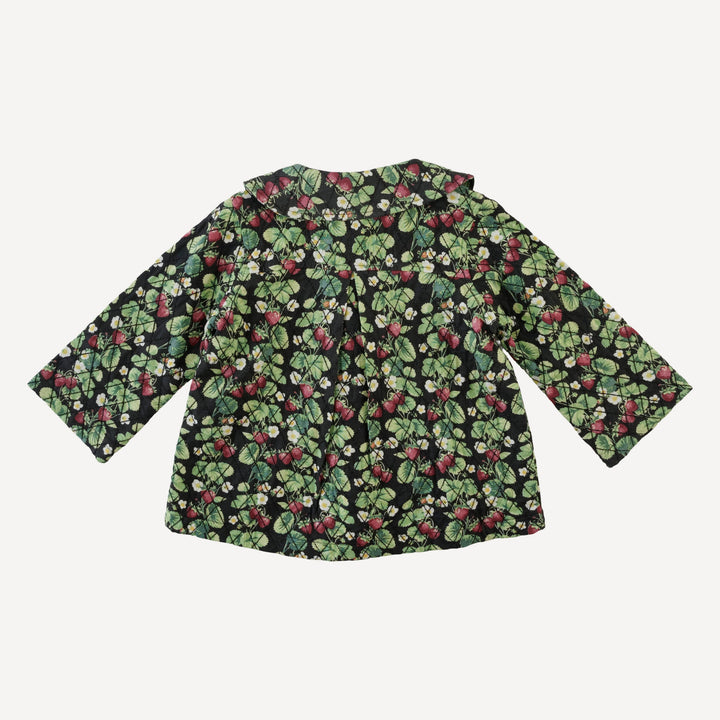 quilted peter pan swing jacket | strawberry vine | bamboo