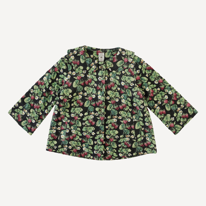 quilted peter pan swing jacket | strawberry vine | bamboo