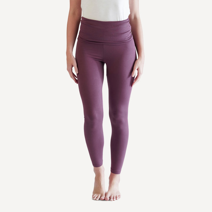 womens roll legging | raisin | modal