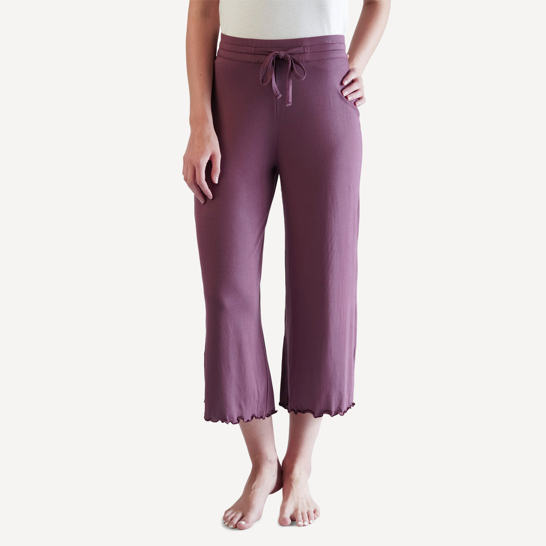 womens cropped pj pant | raisin | modal