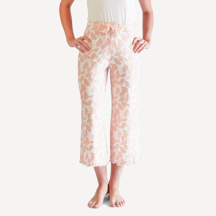 womens cropped pj pant | villa woods leaf | modal