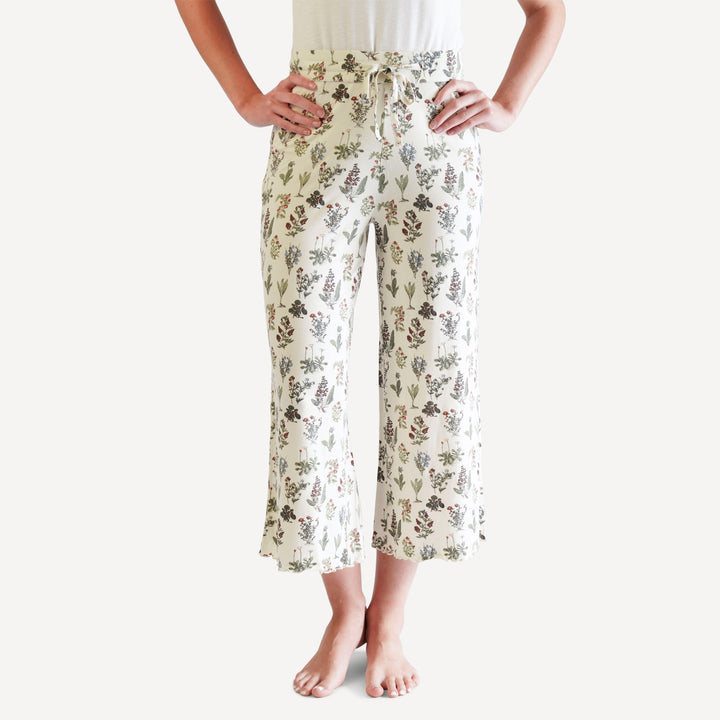 womens cropped pj pant | wildflower litho | modal