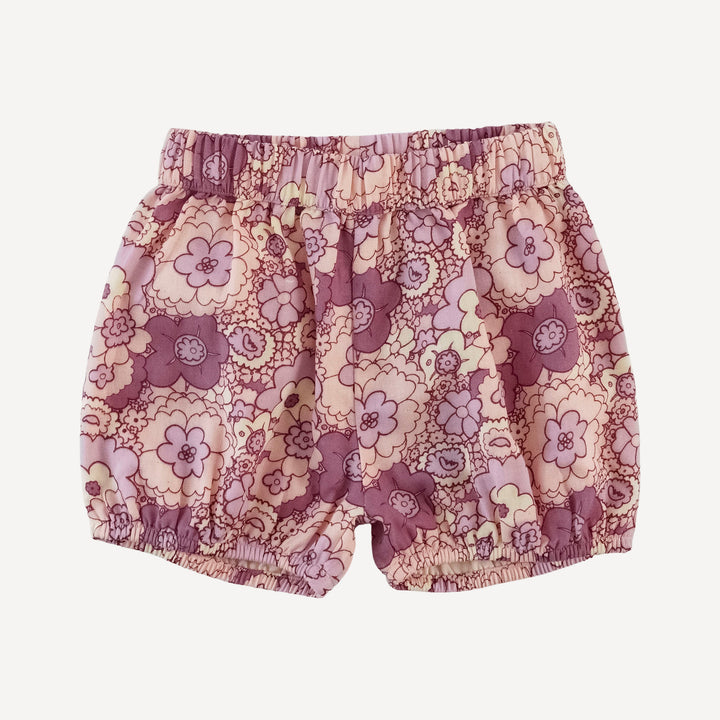 bloomer short | mauve 60s floral | organic cotton gauze