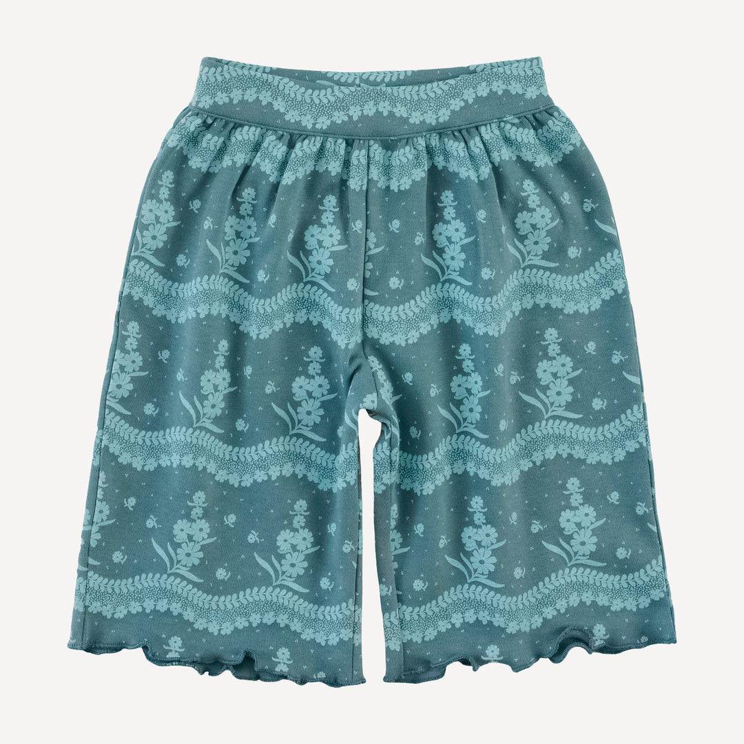 jade set | blue floral lace | organic cotton interlock