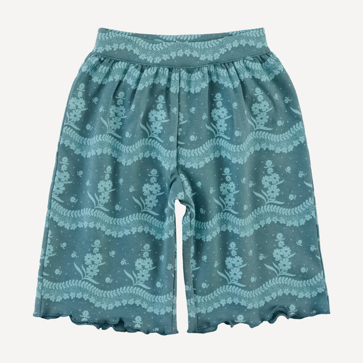 jade set | blue floral lace | organic cotton interlock