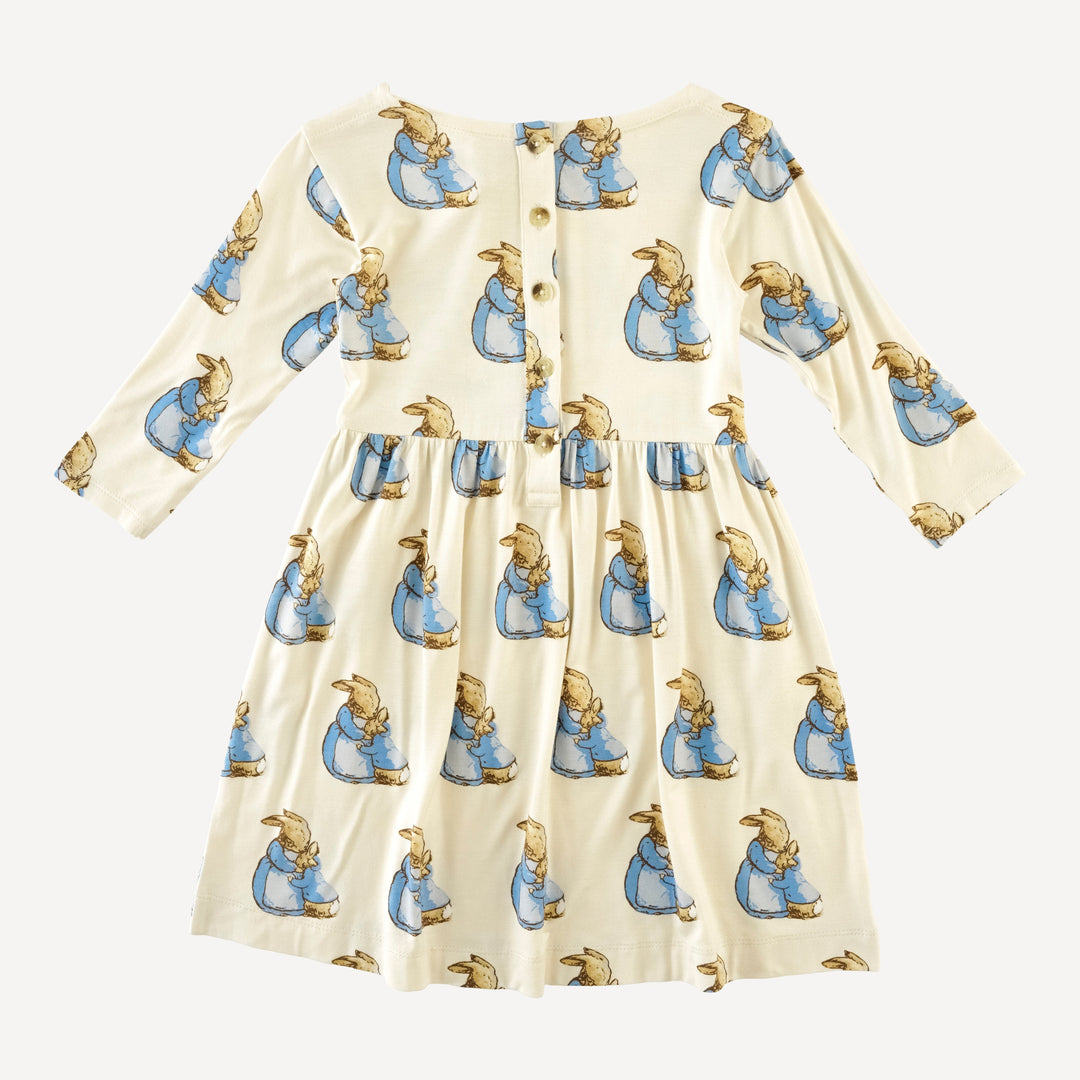 long sleeve patch pocket dress | peter rabbit + mom | bamboo