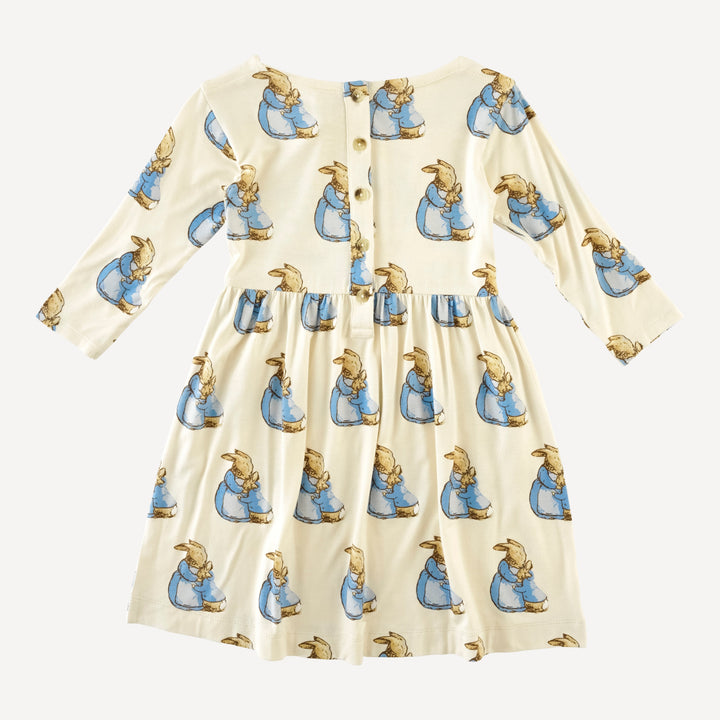 long sleeve patch pocket dress | peter rabbit + mom | bamboo