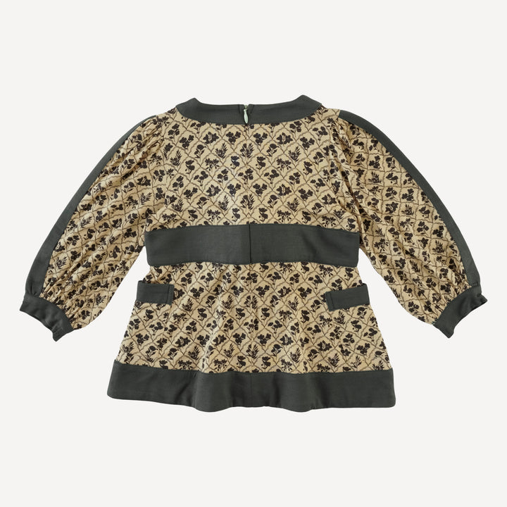 long sleeve peasant top | trellis floral | bamboo