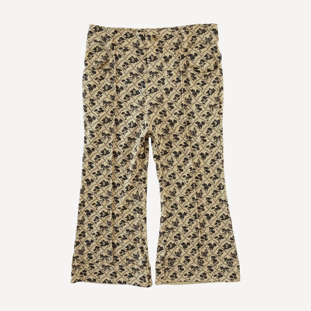 flare pintuck pant | trellis floral | bamboo