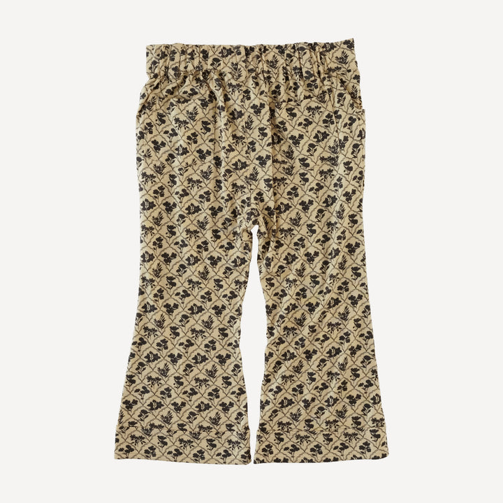 flare pintuck pant | trellis floral | bamboo