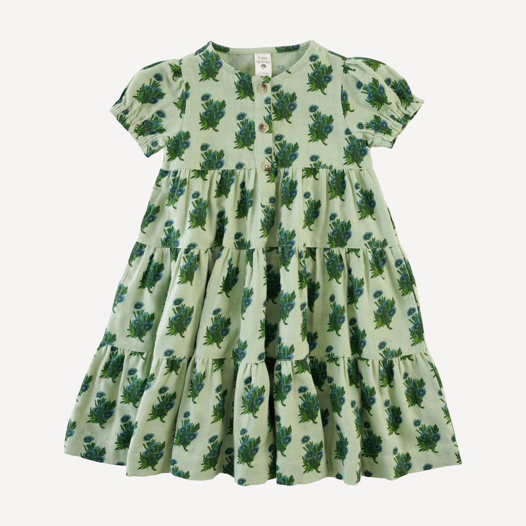 quinn puff sleeve mini dress short puff sleeve prairie dress | blue tiny calendula