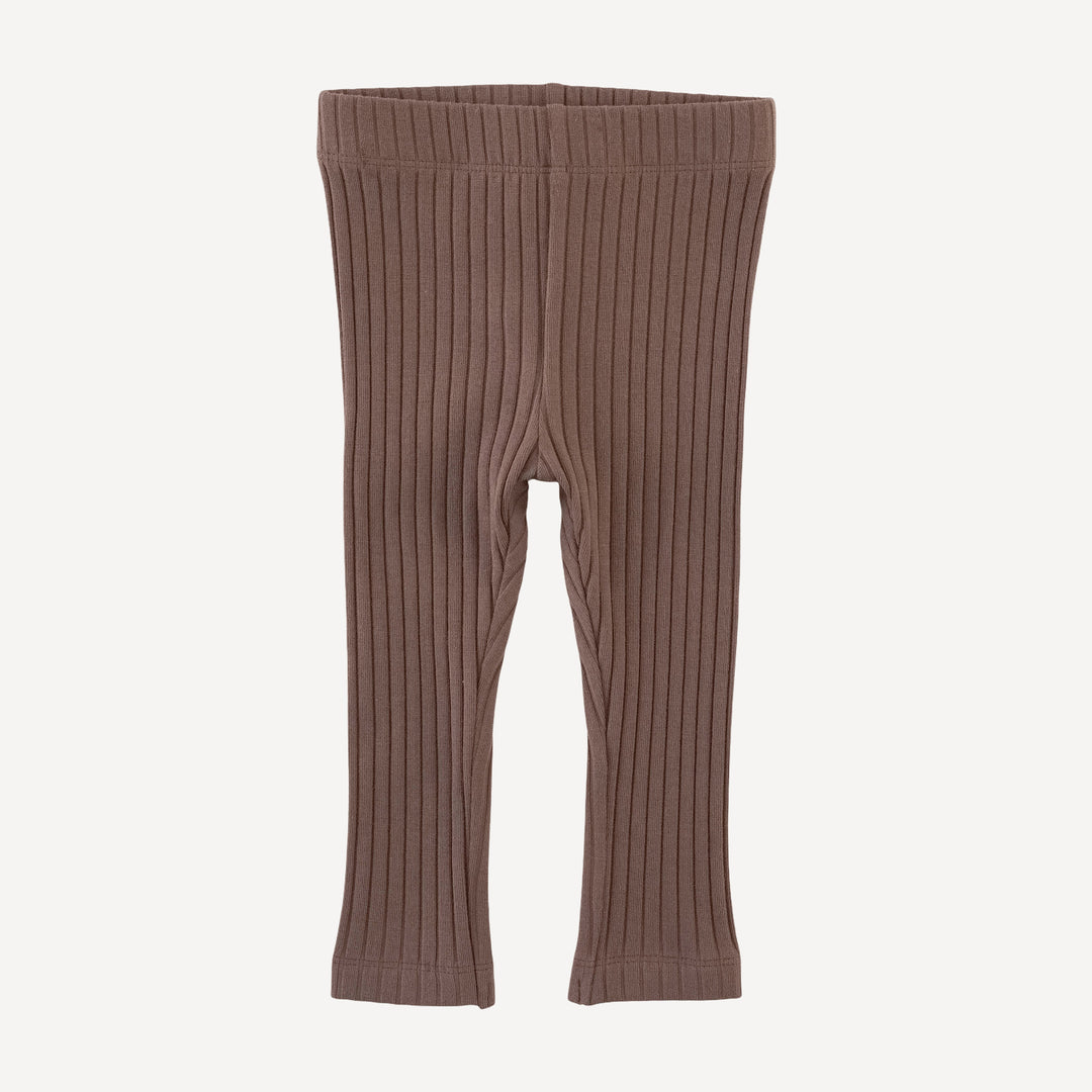 classic skinny legging | spiced chocolate | organic cotton wide rib