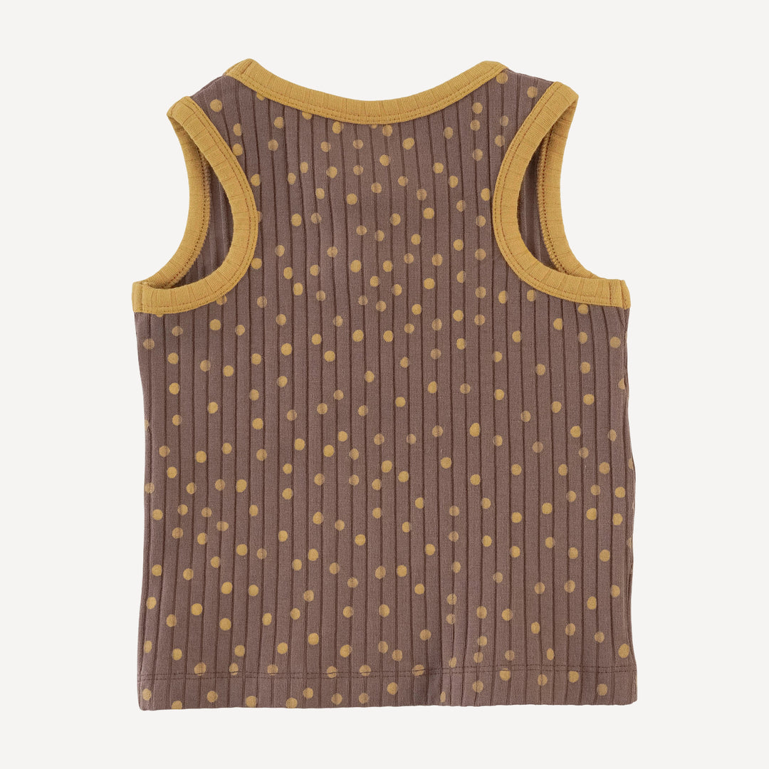 two tone racerback tank | neutral dot | organic cotton wide rib