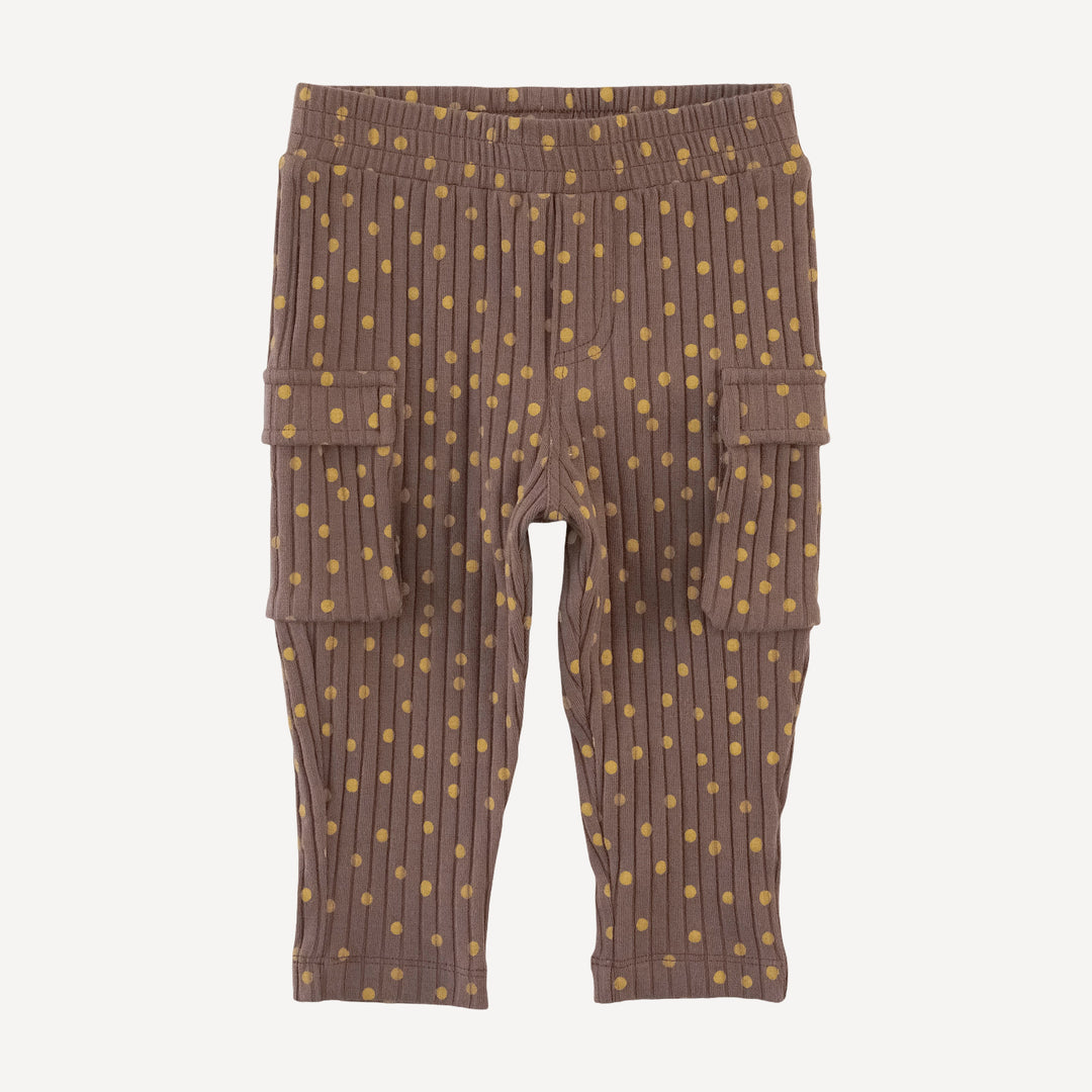 skinny cargo pant | neutral dot | organic cotton wide rib