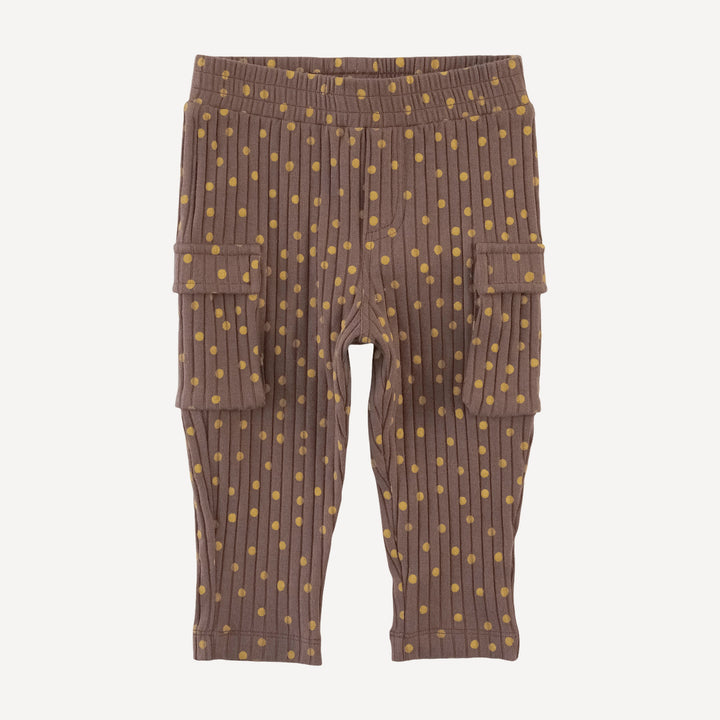 skinny cargo pant | neutral dot | organic cotton wide rib