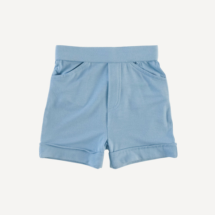 cuffed pocket short | glacier blue | bamboo
