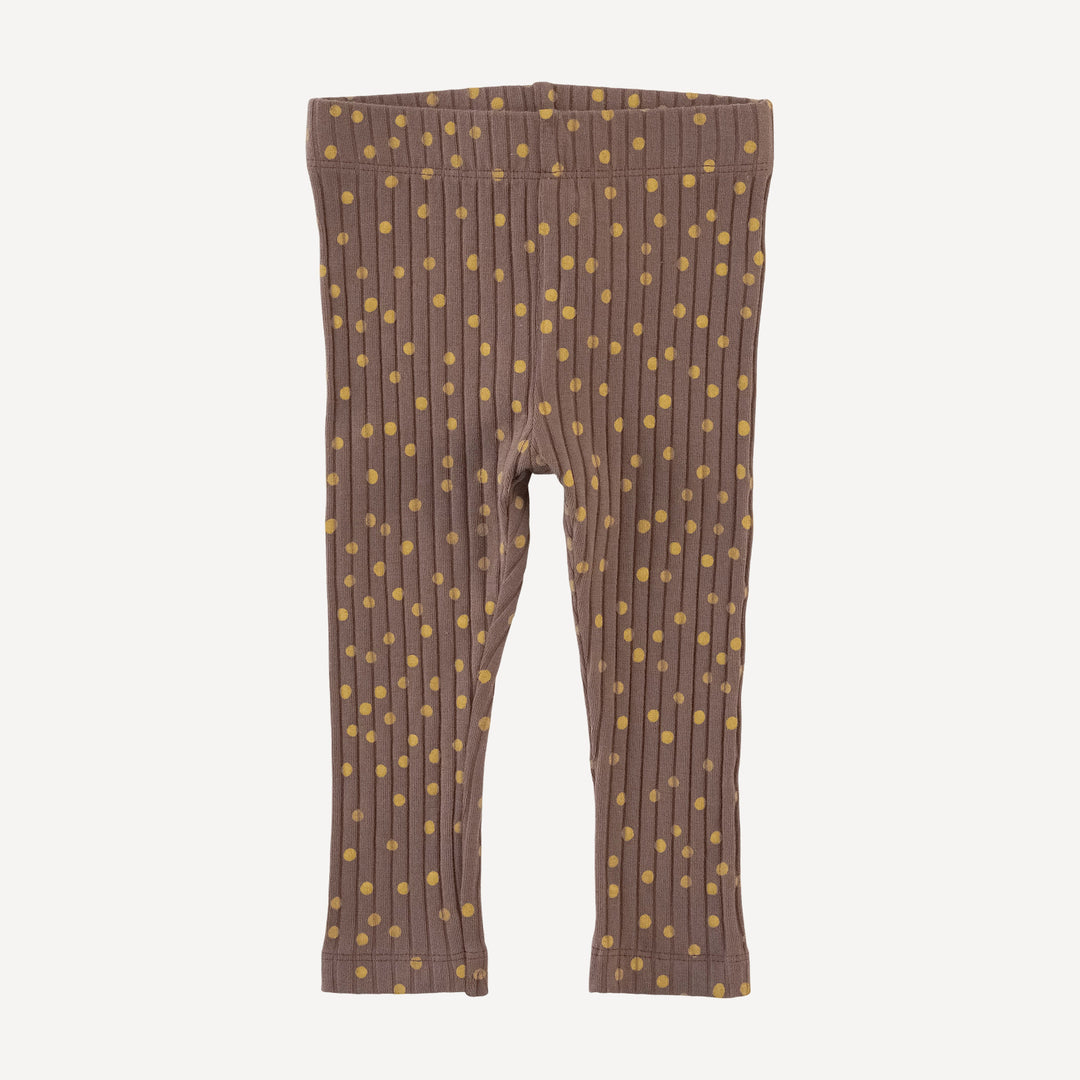 classic skinny legging | neutral dot | organic cotton wide rib