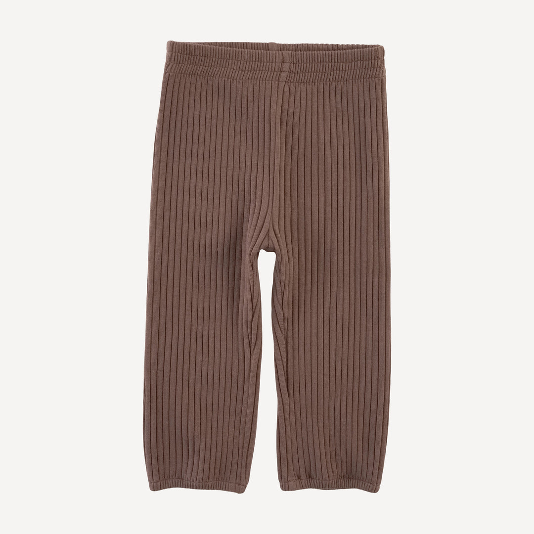 long sleeve raglan tee + relaxed jogger set | spiced chocolate | organic cotton wide rib