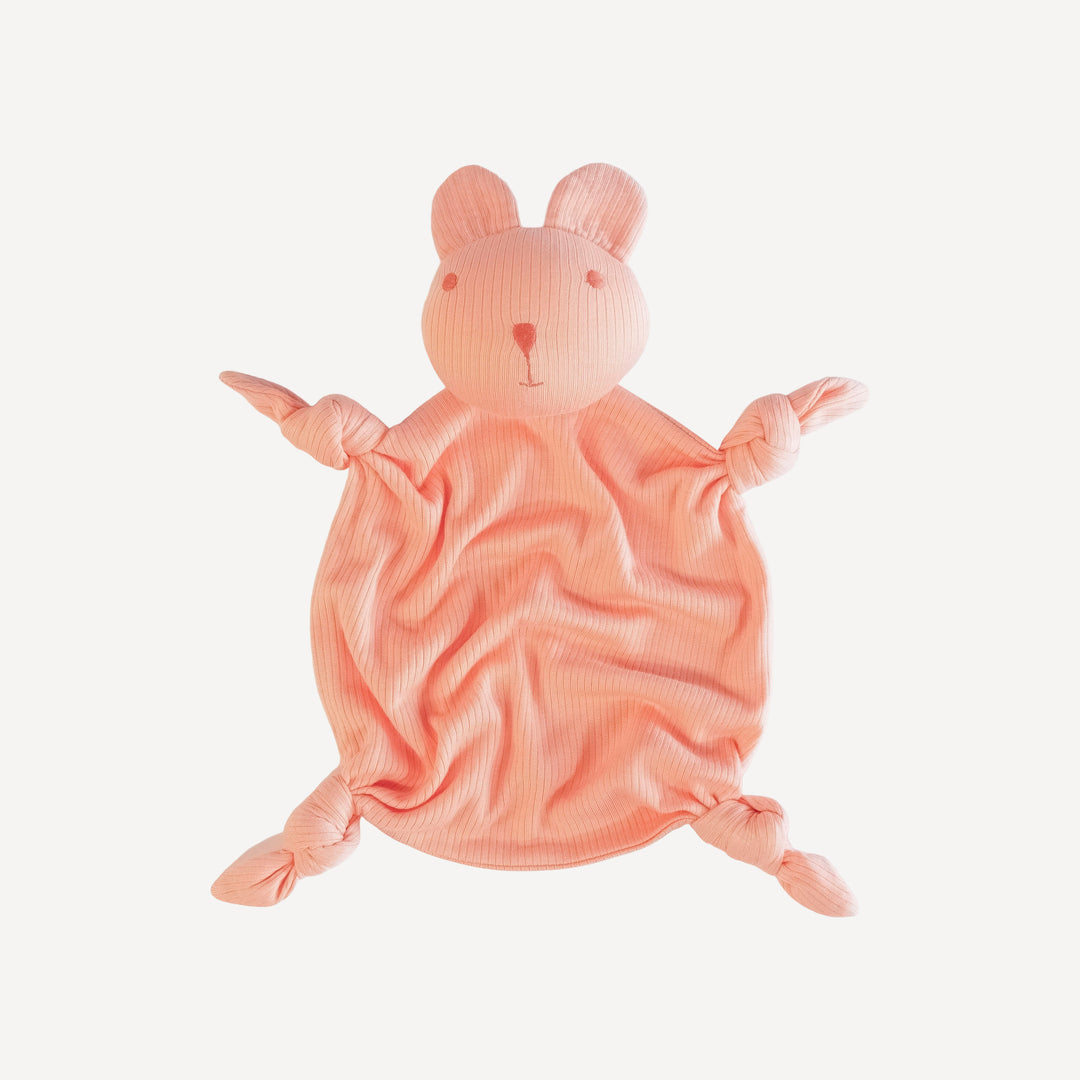 bear snuggly | peach quartz | modal skinny rib