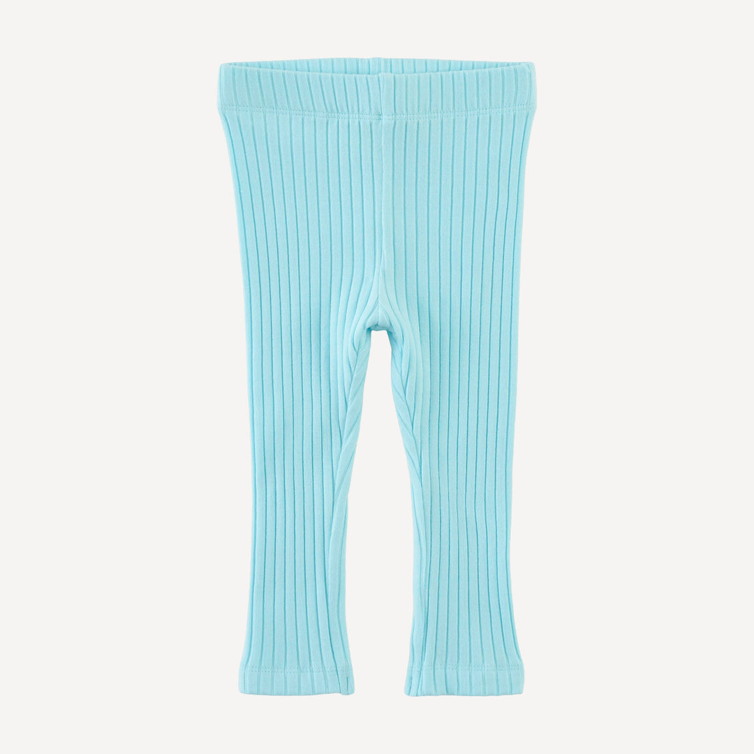 classic skinny legging | water | organic cotton wide rib