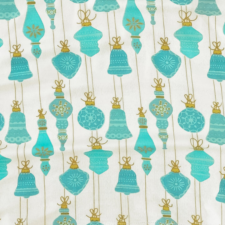 long sleeve zipper footie | aqua vintage ornaments | bamboo